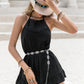 Lace Detail Halter Neck Romper