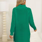 Slit Turtleneck Long Sleeve Sweater