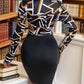 Twisted Printed Long Sleeve Mini Dress