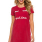 Graphic Round Neck Short Sleeve Lounge Dress