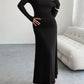 Ruched Long Sleeve Maxi Dress