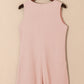 Waffle-Knit Half Button Sleeveless Romper with Pockets