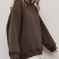 Round Neck Dropped Shoulder Long Sleeve Sweatshirt