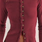 Ribbed Round Neck Long Sleeve Top