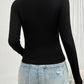 Devine Lace Detail Scoop Neck Long Sleeve T-Shirt