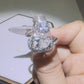 2 Carat Moissanite 925 Sterling Silver Bypass Ring