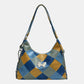 PU Leather Color Block Shoulder Bag