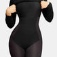 Basic Bae Full Size Built-In Shapewear Square Neck Long Sleeve Dress