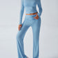 Devine Round Neck Long Sleeve Top and Drawstring Pants Set