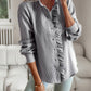 Devine Ruffle Trim Long Sleeve Shirt