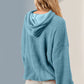 Double Take Half Zip Long Sleeve Hoodie with Kangaroo Pocket