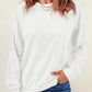 White Round Neck Dropped Shoulder Sweatshirt