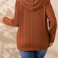 Plus Size Button Detail Long Sleeve Hoodie