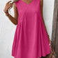 Ivy Lane Ruched V-Neck Sleeveless Mini Dress