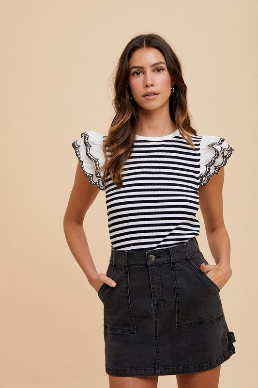 Annie Wear Cargo Denim Mini Skirt