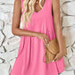 Full Size Plunge Wide Strap Mini Tank Dress
