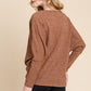 BOMBOM Drop Shoulder Long Sleeve Knit Top