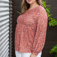 Plus Size Leopard Long Sleeve T-Shirt