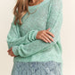 J.NNA Lace Detail Long Sleeve Knit Top