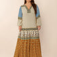 Plus Size Printed V-Neck Balloon Sleeve Maxi Dress