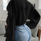 Full Size Ruffled V-Neck Button Down Flounce Sleeve Blouse