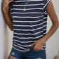 Decorative Button Round Neck T-Shirt