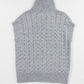 Cable Knit Turtleneck Short Sleeve Sweater