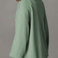 Textured Button Up Long Sleeve Shacket