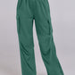 Elastic Waist Wide Leg Pants with Pockets