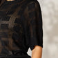 Ribbed Trim Round Neck Knit Top
