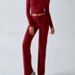 Devine Round Neck Long Sleeve Top and Drawstring Pants Set