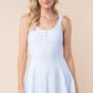 White Birch Off White Sleeveless Performance Knit Swim Dress