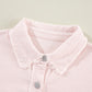 Two-tone Color Exposed Seam Corduroy Shacket