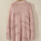 Openwork Open Front Long Sleeve Cardigan