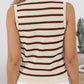 Striped V-Neck Knit Vest