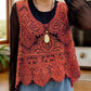 Cutout Scoop Neck Sleeveless Knit Cover Up