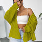 Open Front Dropped Shoulder Cardigan