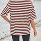 Lovelet Striped Round Neck Half Sleeve T-Shirt