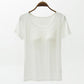 Round Neck Modal T-Shirt with Bra