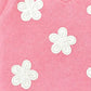 Flower V-Neck Short Sleeve Sweater