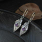 Alloy Rhinestone Leaf Shape Earrings