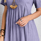 Full Size V-Neck Short Sleeve Mini Dress