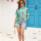 Printed Collared Neck Short Sleeve Shirt