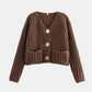 Button Down Long Sleeve Cardigan