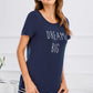 Graphic Round Neck Top and Striped Shorts Lounge Set