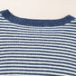 Striped Boat Neck Long Sleeve Sweater