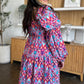 Double Take Full Size Printed Long Sleeve Dress
