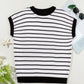 Striped Round Neck Knit Top