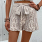 Tied Printed High Waist Shorts