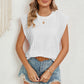 Full Size Eyelet Round Neck Tank